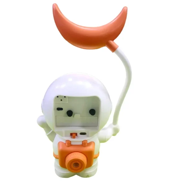 Cute Astronot Rechargeable Table/Desk Lamp with clock , alarm, pen holder and sharpner 4in1 - Image 2